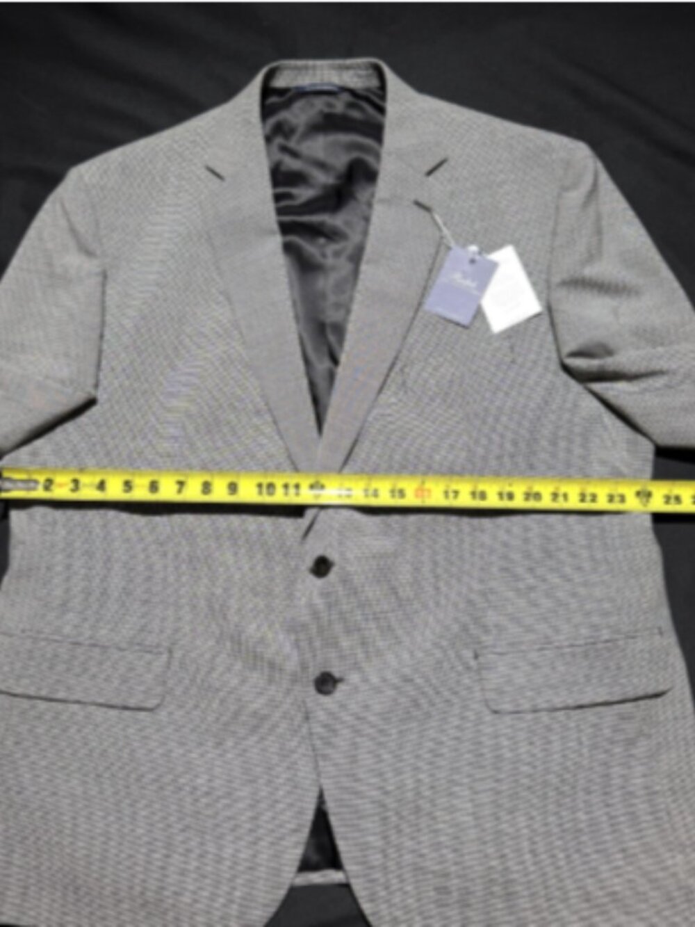 NWT Ralph by Ralph Lauren 2pc Suit 50R 45W BlK/White Houndstooth Wool Unaltered - Picture 5 of 15